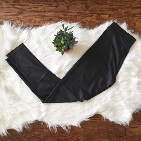 Vegan Leather Leggings - Picture 2 of 2